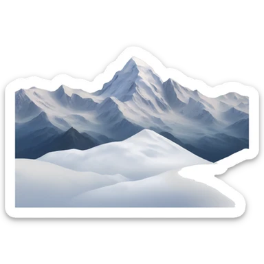 Snowcapped Mountain with three star sticker
