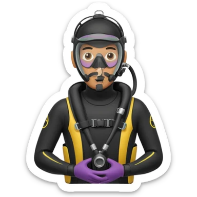 Moroccan male 38, scuba diving fan sticker