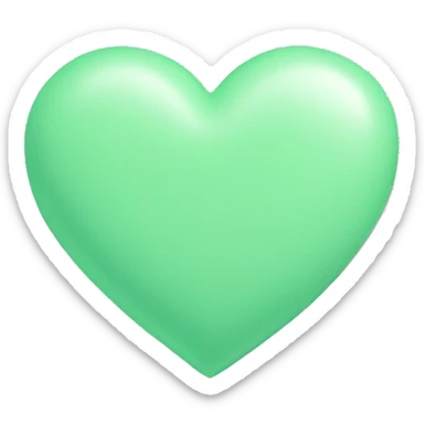 Pastel heart green sticker