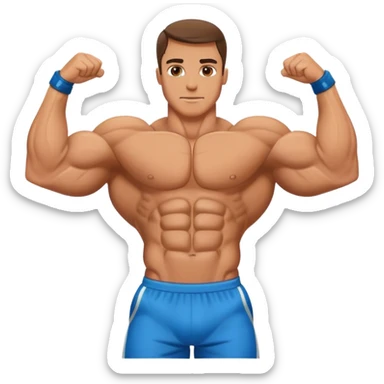 bodybuilder obliques exercise sticker