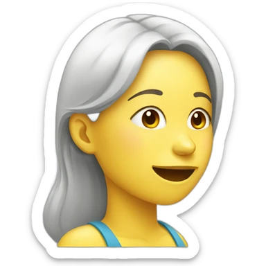 Profile of a Woman eating banana sticker