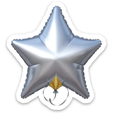Silver Star balloons sticker