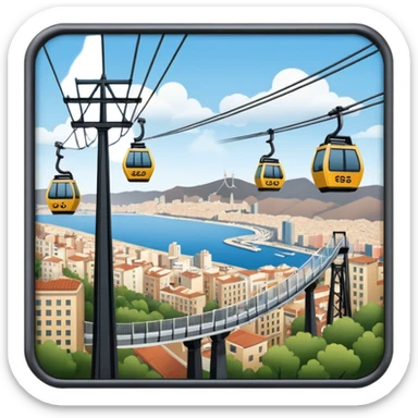 teleferico barcelona sticker