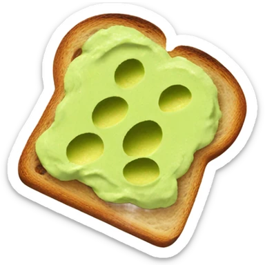 toast with mashed avocado sticker