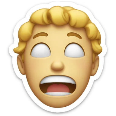 Loudly crying face  sticker