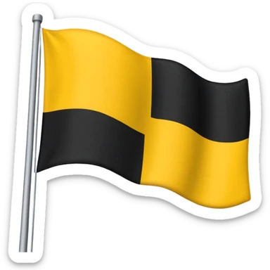 Flag tricolour up to down black yellow and white sticker