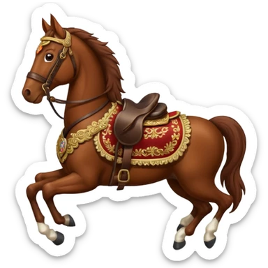 Horse with Cossack saddle sticker