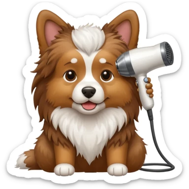 dog hair dryer sticker