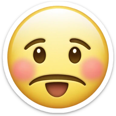 smiley face blushing  sticker