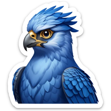 Blue falcon sweating sticker