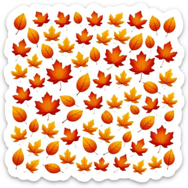 autumn leaves sticker