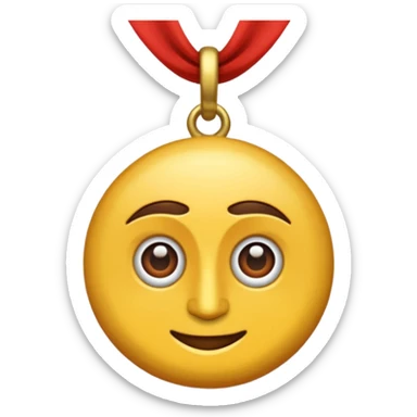 Kırmızı  kolye şeklinde sarkaç sticker