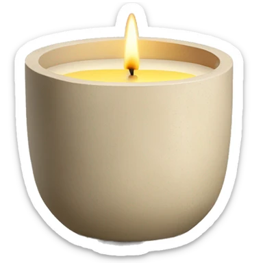 Scented Candle in beige concrete vessel sticker