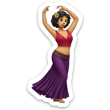 belly flamenco dancer sticker