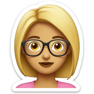 chica con gafas gordita  bonita sticker