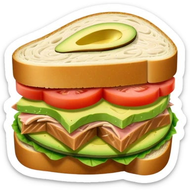 Tuna avocado sandwich sticker