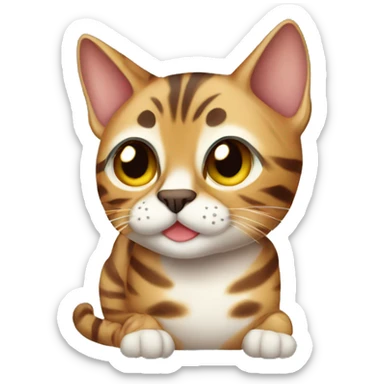 Cozy bengal cat  sticker