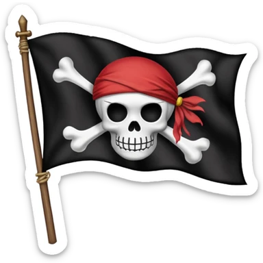 Drapeau de pirate de luffy  sticker