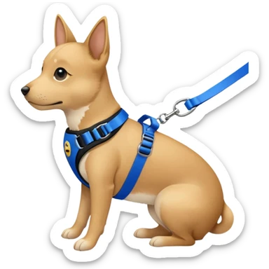 blue pet harness sticker