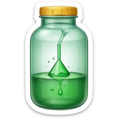 leaking from a chemical jar on the side and leaking some chemical    sticker
