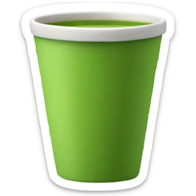one matcha cup vibrant green sticker