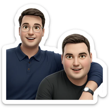 boys enjoying time outdoors sticker