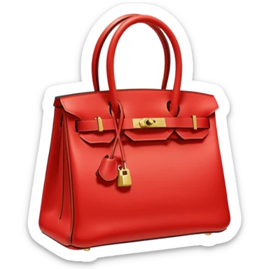 сумка Hermes birkin ярко красная эмоджи sticker