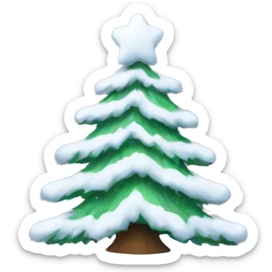 christmas tree with snow sticker