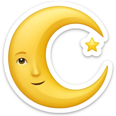 half moon sticker