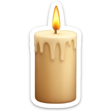 Beige candle sticker