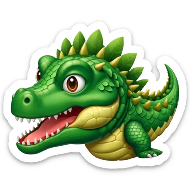 Hazme un avión con cabeza de cocodrilo sticker