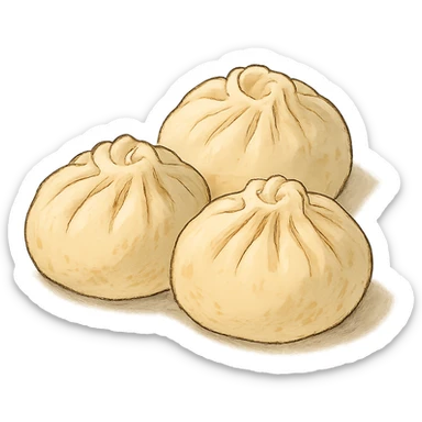 ghibli style dumplings sticker