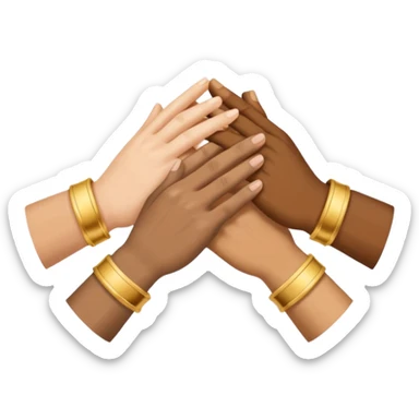 Symbol that represents the union of people sticker