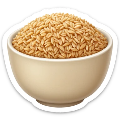 cooked bowl of brown rice sticker