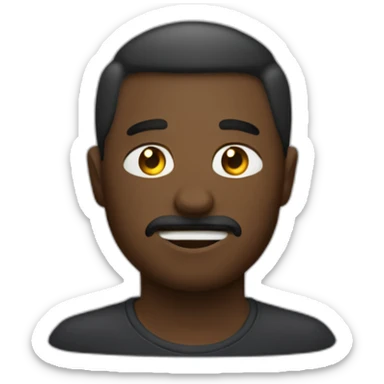 MITAD DE CUERPO DE UN PERSONAJE TOTAL MENTE NEGRO sticker