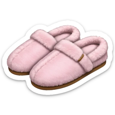 cozy slippers light pink  sticker