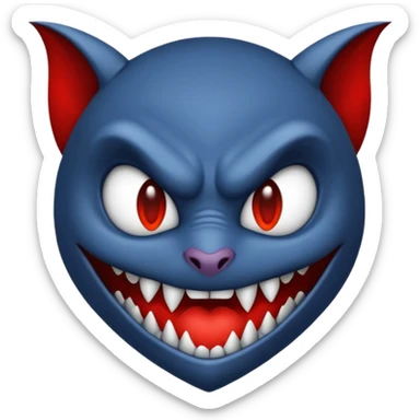 O inima mov,cu trecere spre albastru deschis si coada de drac! sticker