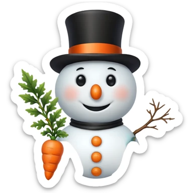 Snowman sticker