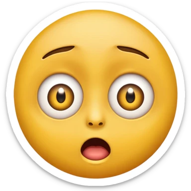 Crazy face emoji with twitching eye sticker
