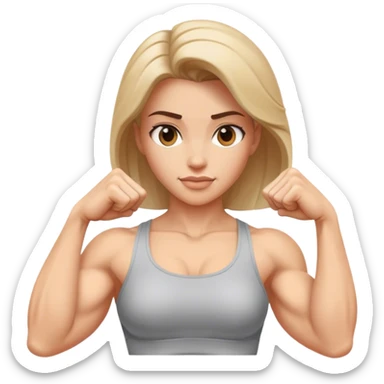 average women show biceps sticker