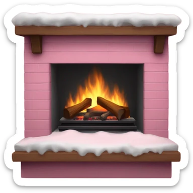 Winter Pink FirePlace sticker