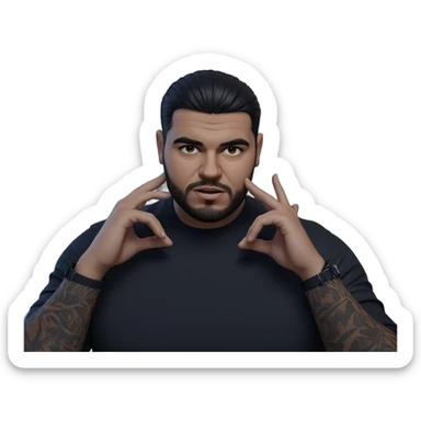 stylish male portrait indoors sticker