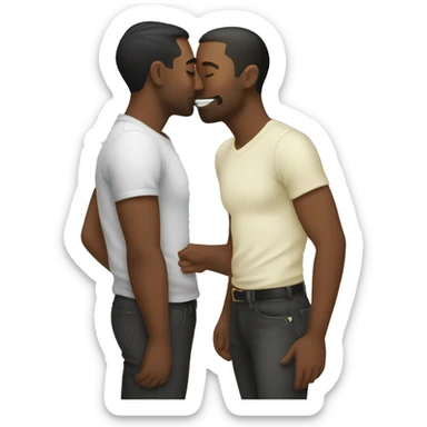 Two gay guys kissing  sticker