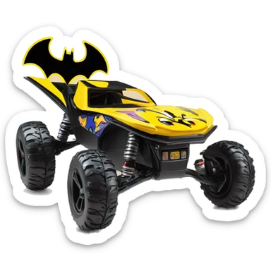 Batgirl Wood framed rc buggy sticker