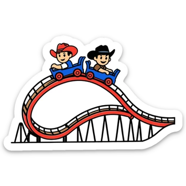 Texas Ranger baseball roller coaster sticker