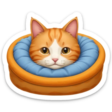 cat bed home sticker