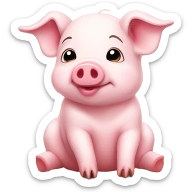Good night very cute pig sticker