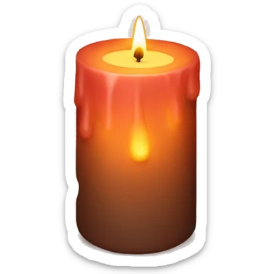 Fall candle sticker