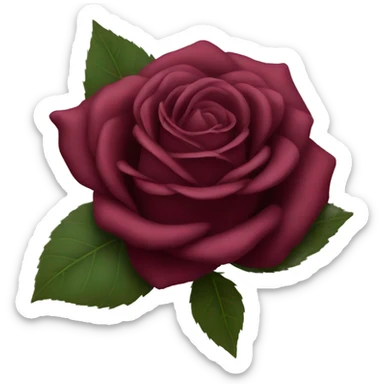 Burgundy rose sticker