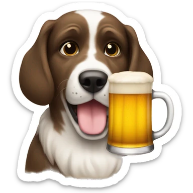 Dogs with beer sticker